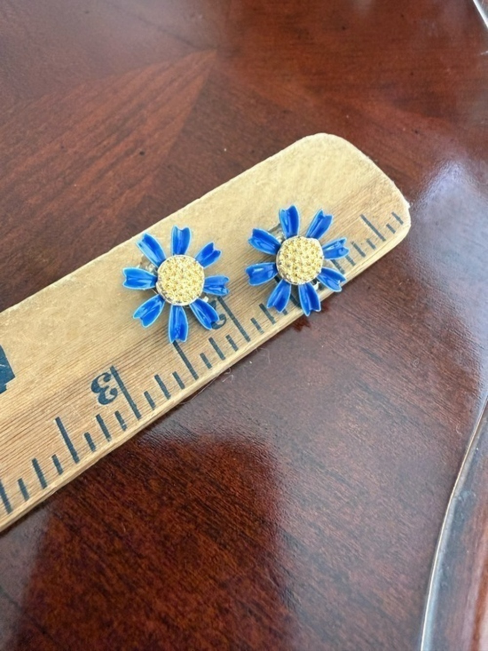 Vintage Flower Clip On Earrings
